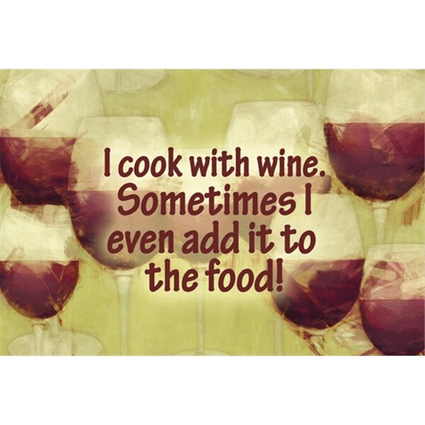 Carolines Treasures I Cook With Wine Fabric Placemat - SB3069PLMT