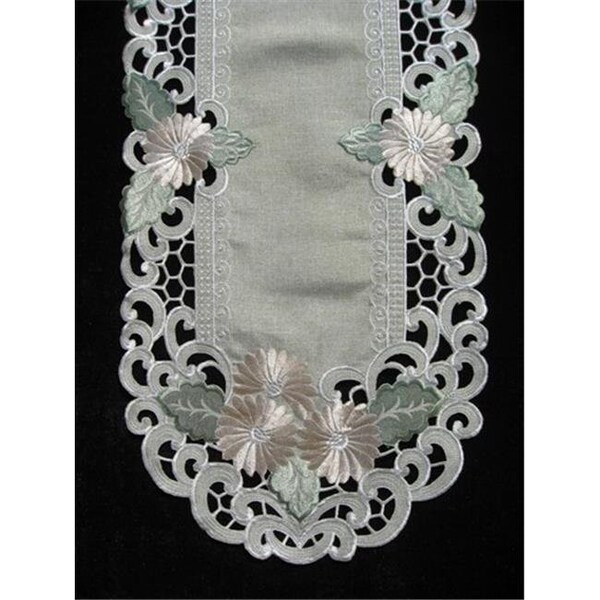 Sinobrite Sinobrite H8852 Fleur Latte Oval Placemat; 12 x 18 in. - H8852(12X18)