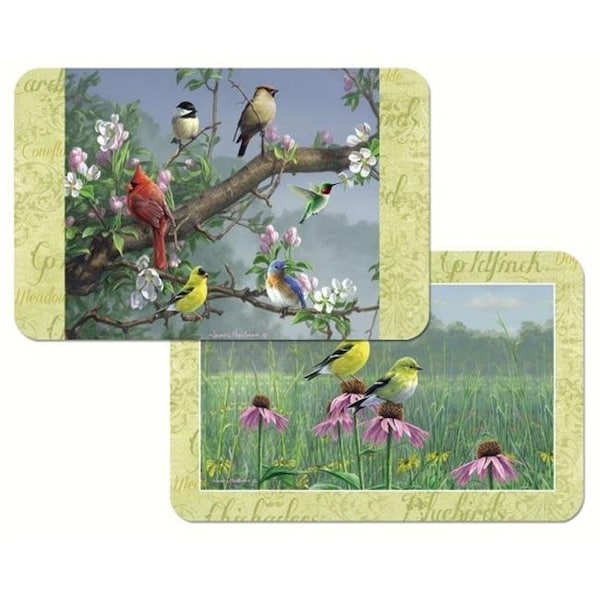 Counterart Counter Art CART49880 Beautiful Songbirds Reversible Plastic Placemat - CART49880