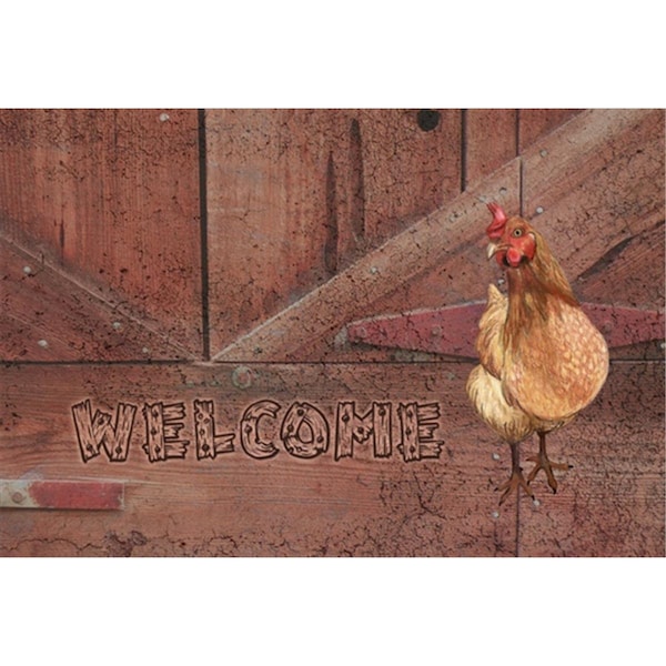Carolines Treasures Welcome Chicken Fabric Placemat - SB3075PLMT