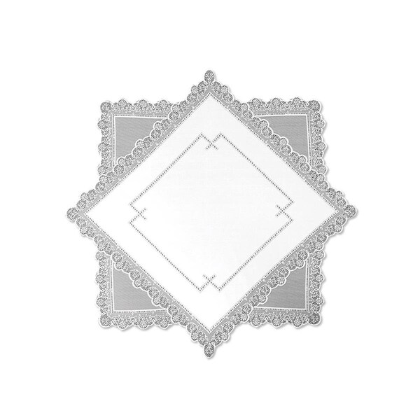 Heritage Lace Prelude 42 x 42 in. Topper, White - PR-4242W