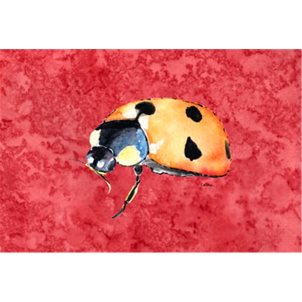 Carolines Treasures Lady Bug On Red Fabric Placemat - 8869PLMT