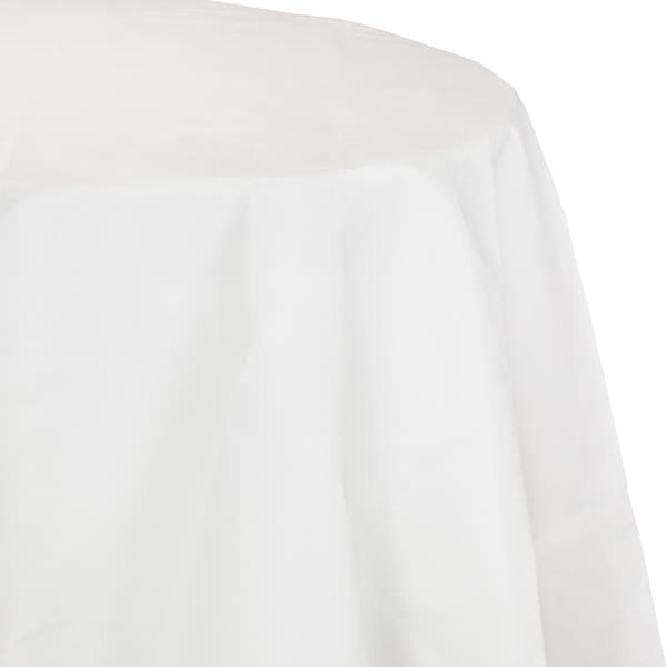 Touch Of Color White Octy Round Tablecloth, 82", 12PK - 923272