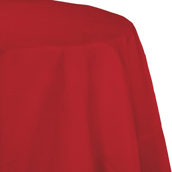 Touch Of Color Classic Red Octy Round Tablecloth, 82", 12PK - 923548