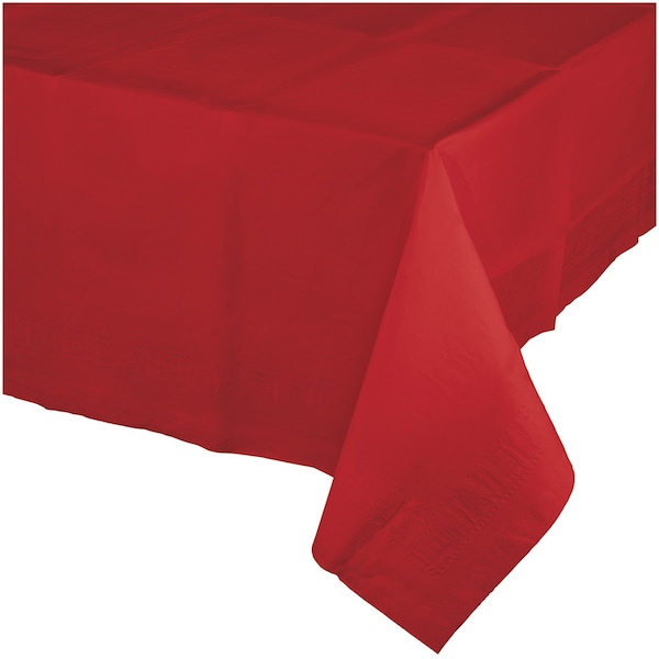 Touch Of Color Classic Red Paper Tablecloth, 108"x54", 6PK - 711031