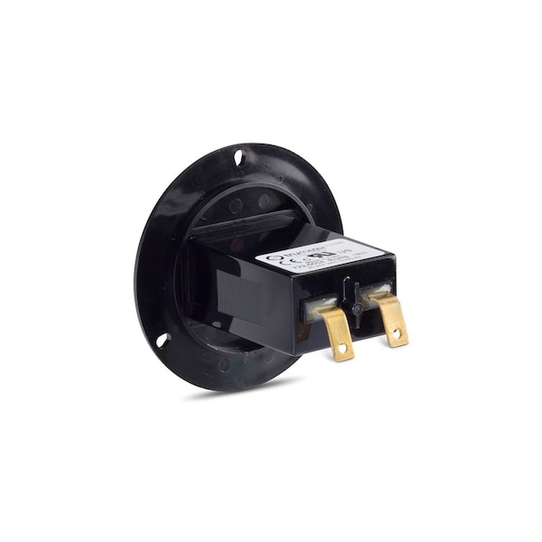 Contador de horas Trumeter, redondo, electromecánico, no reseteable, horas/décimas, 120 a 240V CA, 6 dígitos, negro - 722-0004.