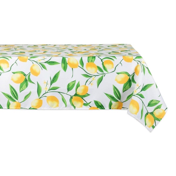Fastfood 60 x 120 in. Lemon Bliss Print Outdoor Tablecloth - FA1525315