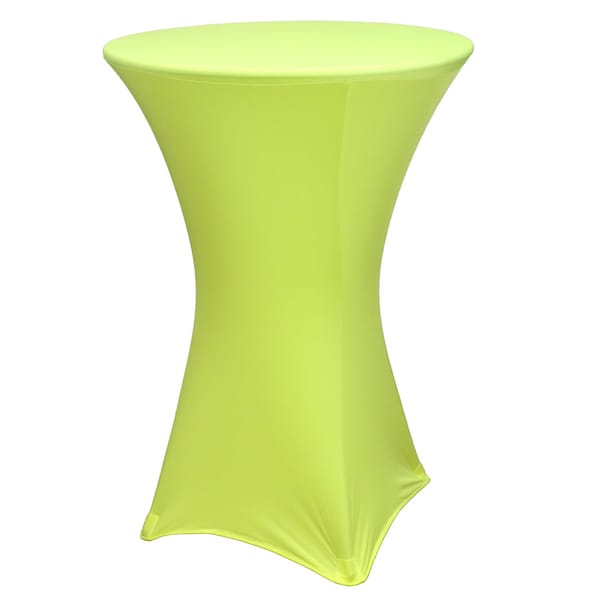 Atlas Commercial Products Spandex Fitted Stretch Table Cover for 30" Cocktail Table, Yellow - SP-CTC-35