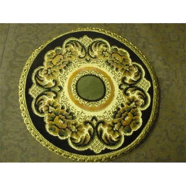 Tapestry Trading Tapestry Trading V9BL 9 in. Begium Doily Verona; Black - V9BL