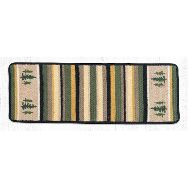 Palacedesigns 13 x 36 in. V-116 Tall Runner Timbers Oblong Printed Table Rug - PA3368775