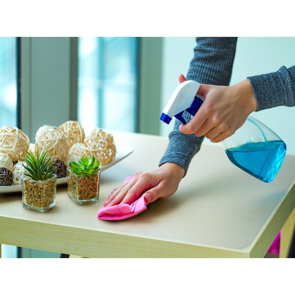 Floortex Desktex Anti-Microbial Pack of 2 Vinyl Rectangular Desk Mats - 19" x 24" - FPHMTM4861EV2
