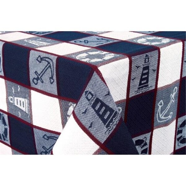 Mr. Mjs Trading Mr. MJs Trading AG-23232-52x52 52 x 52 in. Table Cloth; Light House - AG-23232-52X52