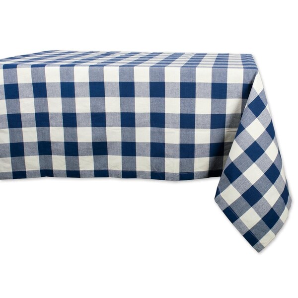 Fastfood 60 x 84 in. Navy Buffalo Check Tablecloth - FA2567443