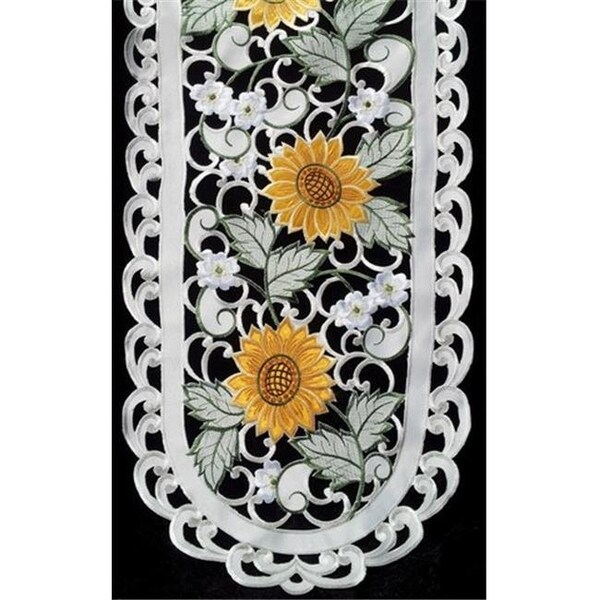 Sinobrite Sinobrite H8710-E Sunflower Oblong Table Cloth; 52 x 71 in. - H8710/E(52X71)