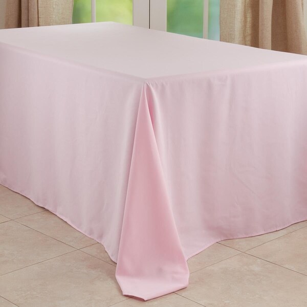 Saro 90 x 156 in. Casual Design Everyday Oblong Tablecloth, Pink - 321.P90156B