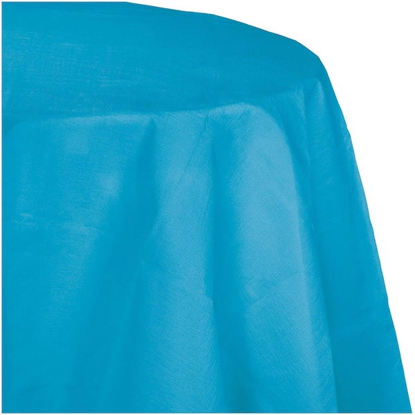 Touch Of Color Turquoise Blue Octy Round Tablecloth, 82", 12PK - 923131