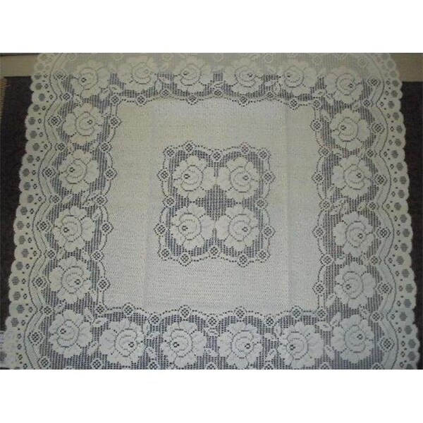 Tapestry Trading Tapestry Trading 652I3636 36 x 36 in. European Lace Table Topper; Ivory - 652I3636