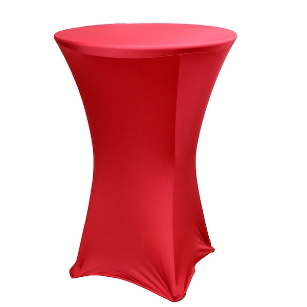 Atlas Commercial Products Spandex Fitted Stretch Table Cover for 30" Cocktail Table, Claret - SP-CTC-08