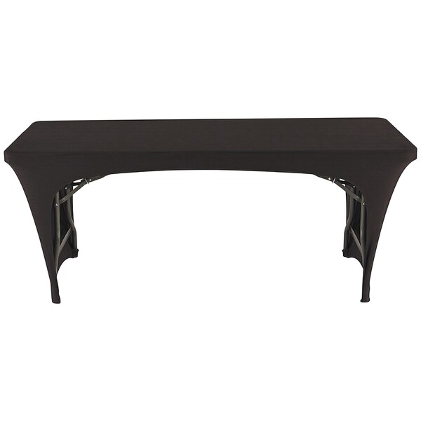 Iceberg iGear Fabric Table Cover, Open Design, Polyester/Spandex, 30" x 72", Black - 16541