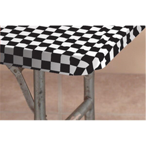 Gloriousgifts 30 Inch X 96 Inch Packaged Kwik-Cover- Black- White Check, 25PK - GL2606644