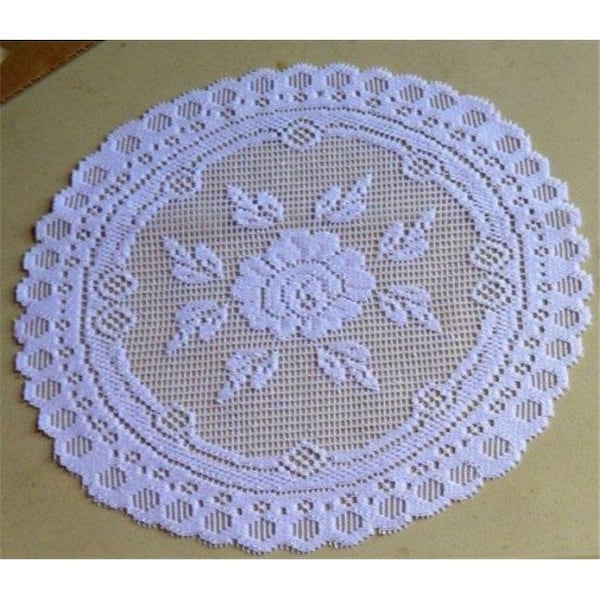 Tapestry Trading Tapestry Trading 652W8 8 in. European Lace Doily; White - 652W8