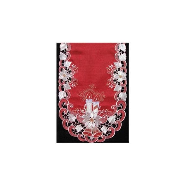 Sinobrite Sinobrite H9061-W White Lily Round Doily; 16 in. - H9061/W(016)