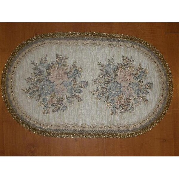 Tapestry Trading Tapestry Trading A1014B 10 x 14 in. Begium Doily Anika; Blue - A1014B