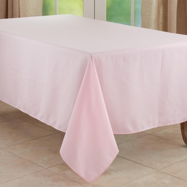 Saro 65 x 160 in. Casual Design Everyday Oblong Tablecloth, Pink - 321.P65160B