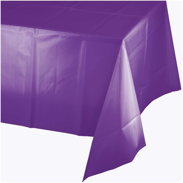 Touch Of Color Amethyst Purple Plastic Tablecloth, 108"x54", 12PK - 318939