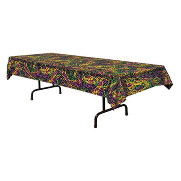 Goldengifts Mardi Gras Beads Tablecover, 12PK - GO822133