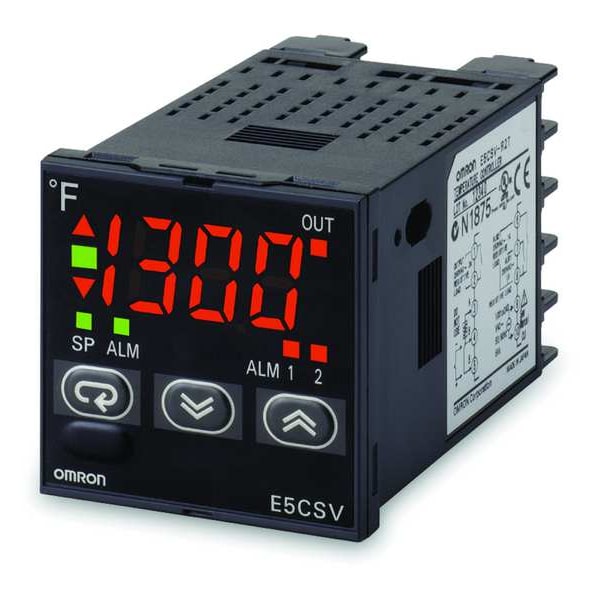 Controlador de temperatura digital Omron, tamaño 1/16 DIN, 100 a 240V CA, NO SPST, Modo de control de encendido/apagado o PID - E5CSVR1TF AC100-240