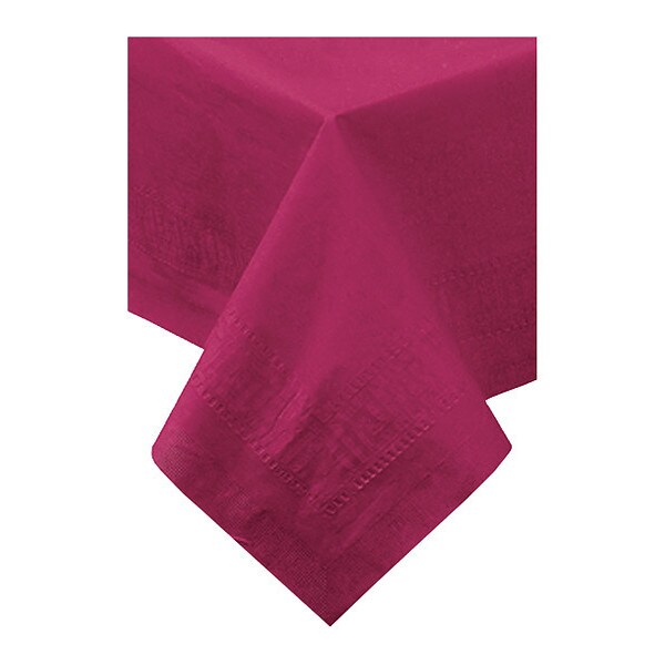 Hoffmaster Tablecover, Burgundy, 54"x108", PK25 - 220624