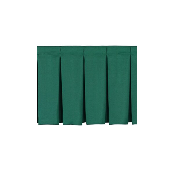 National Public Seating Stage Box Pleat Skirting, 8"H x 96"L, Green - SB8-96-06