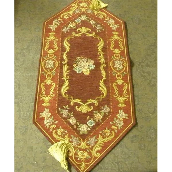 Fastfood 13 x 30 in. Begium Table Runner Torino, Red - FA2570228