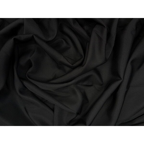 Atlas Commercial Products 108" Round Polyester Tablecloth, Black - PY-108R-03