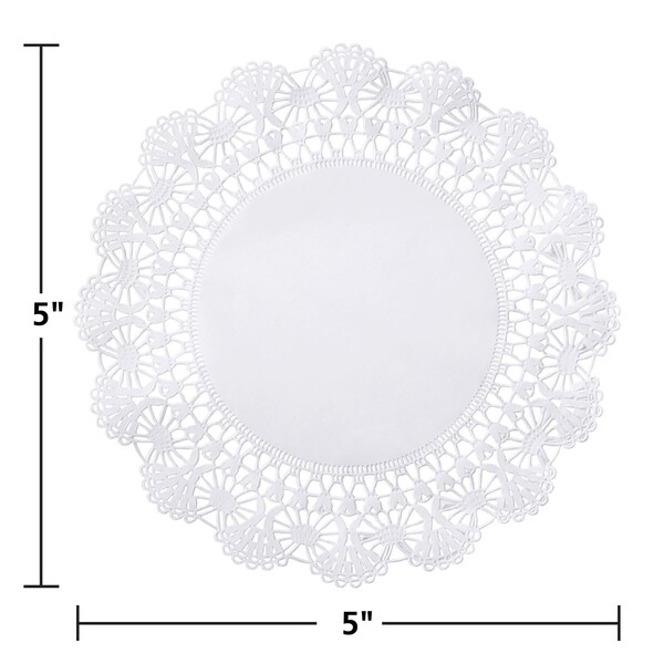 Brooklace 5" White Cambridge Lace Doilies 1000 PK - 500234