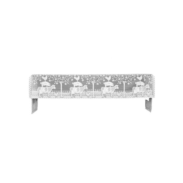 Heritage Lace 20 x 96 in. Farmhouse Mantle Scarf, Natural - FH-2096MSNA