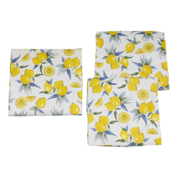 Alegria 2022107834 Lemon Toss Picnic Table Cover Set - 3 Piece - AL3034751