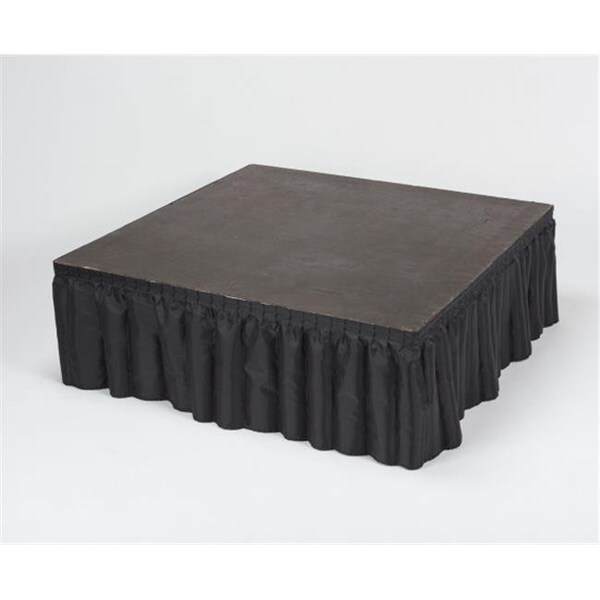 Kwik Covers Kwik Covers KSS2412-BLK 100 Percent Polyester High Kwik-Stage Skirt - Black - KSS2412-BLK
