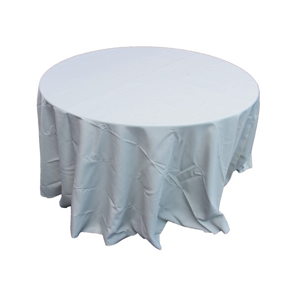 Atlas Commercial Products 120" Round Polyester Tablecloth, Gray - PY-120R-11