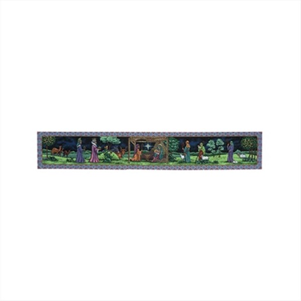 Razoredge First Christmas Table Runner Without Tassels Black Pearl Stitching 13 X 72 in. - RA98124