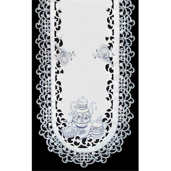 Sinobrite Sinobrite H8513 Delft Blue Tea Runner; 12 x 65 in. - H8513(12X65)
