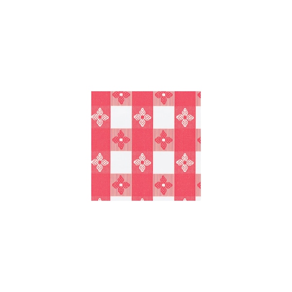 Carlisle Foodservice Tablecloth Check, 52"x52", Red - 51515252SM001