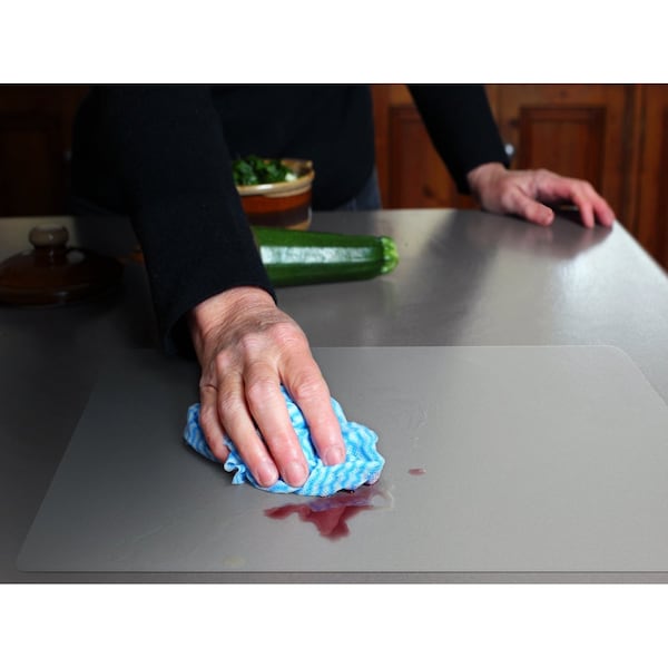 Floortex Desktex Pack of 2 Anti-Microbial Vinyl Rectangular Desk Mats - 17" x 22" - FPHMTM4356EV2