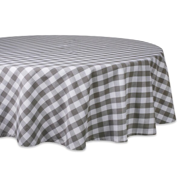 Fastfood 70 in. Tablecloth Checkers - Gray & White - FA1582916