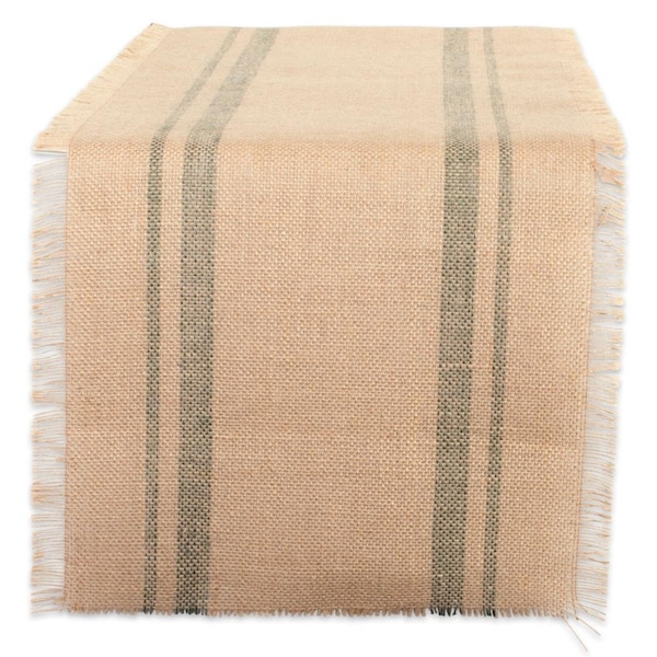 Fastfood 14 x 108 in. Artichoke Double Border Burlap Table Runner - FA2567458