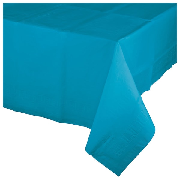 Touch Of Color Turquoise Blue Paper Tablecloth, 108"x54", 6PK - 713131