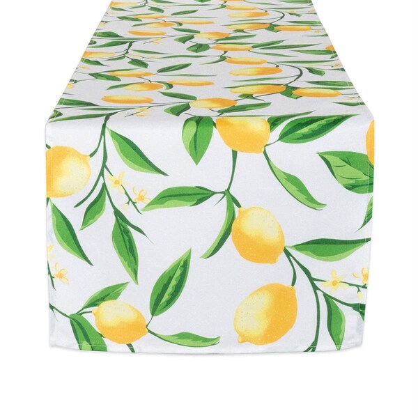 Fastfood 14 x 72 in. Lemon Bliss Print Outdoor Table Runner - FA1536656