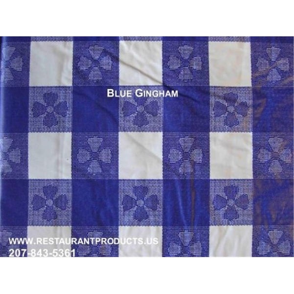 Gloriousgifts PACKAGED KWIK-COVER- BLUE GINGHAM-Disposable Fitted Table Cover, Elastic Edging - GL3579872