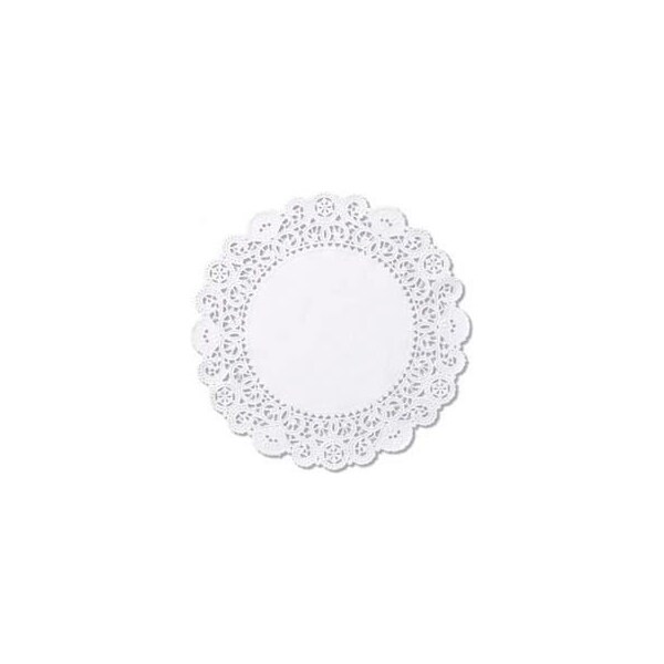 Lagasse Cambridge Lace Doilies, Round, 8", White, 1000 ct - HFM 500236